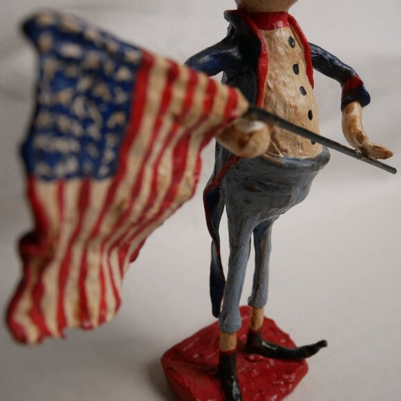 Andy Faye Uncle Sam Snowman Figurine Holding American Flag 2001 Limited 5/10 - Picture 5 of 8
